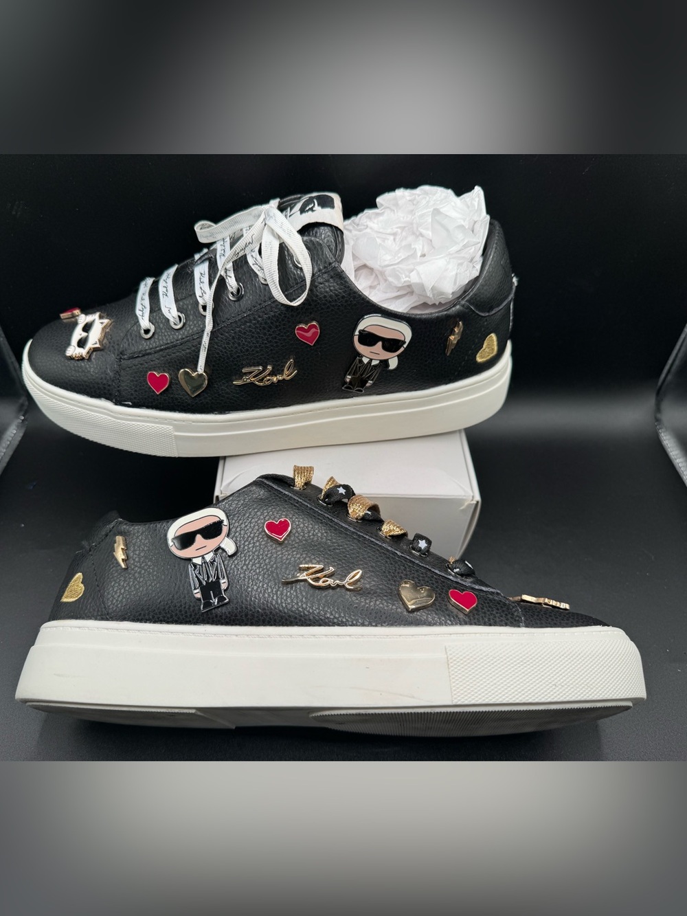 Karl Lagerfeld Paris Choupette Cat Embellished Sneakers | women’s 9/EU40